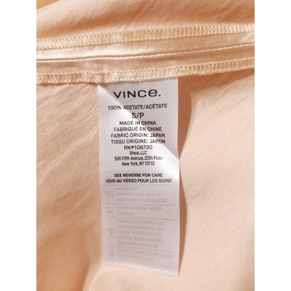 NWT Vince Satin Midi Slip Skirt in Lychee Size S $265 See Matching Flats! - Picture 14 of 15